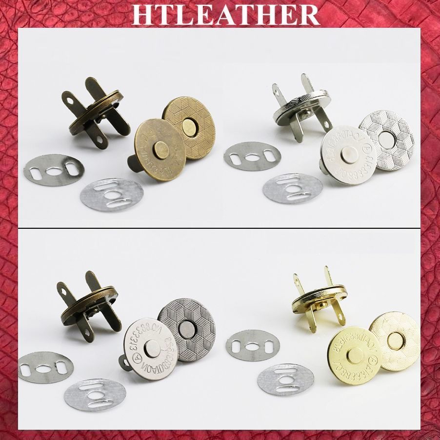 (10 bộ) Cúc nam châm 2 mặt dày 2mm size 10mm 14mm 18mm, phụ kiện làm túi ví