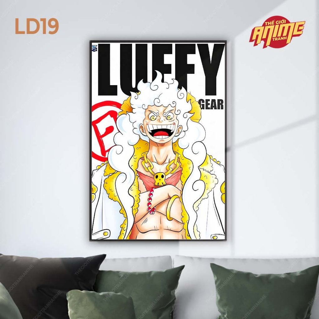 Luffy Gear 5, Tranh treo tường Luffy Gear 5 mới nhất, Tranh tráng gương Luffy