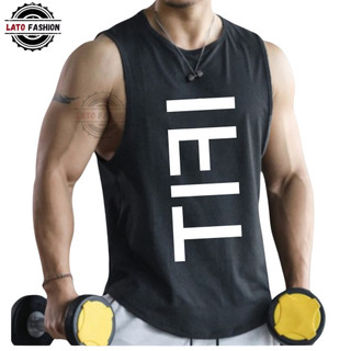 Áo ba lỗ nam chuẩn gym nữ in hình ( IFIT) áo tanktop nam nữ vải lụa cao cấp thoáng mát