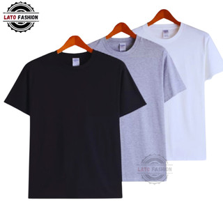 Combo 3 Áo thun nam 𝗔𝗧𝗧 áo phông thun trơn nam nữ form rộng phong cách hàn quốc vải poly cotton mịn.