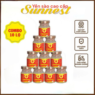 Combo 10 hủ Yến Sào cho người lớn Sunnest 35 % yến tăng cường sức đề kháng, hồi phục sức khỏe sau phẩu thuật.