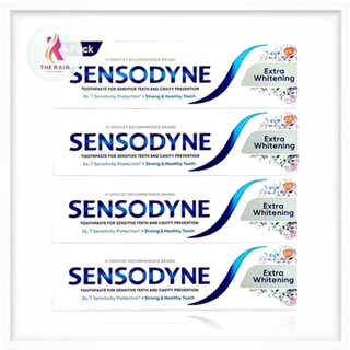 Set 4 Kem đánh răng trắng sáng giảm ê buốt Sensodyne Extra Whitening 184g x 4 chính hãng của Mỹ