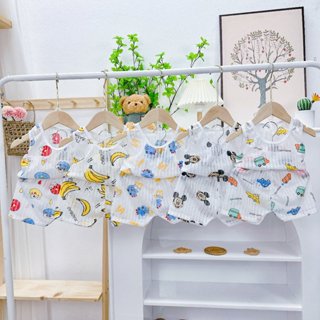 Set 05 bộ ba lỗ cotton giấy cho bé sơ sinh, hàng đẹp - BO14 COMBO5
