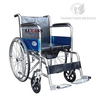 Xe lăn tay Lucass X8 có bô vệ sinh, có thắng cho người khuyết tật, người già