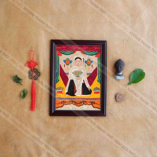 Tranh Cô Bơ gồm khung 26x35cm y ảnh