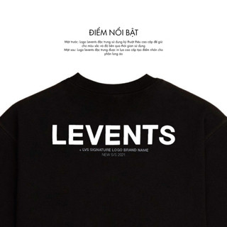 Áo Thun Levents XL Logo Black/ White Tee 100% Cotton Unisex T-shirt Oversized