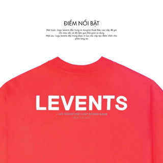 Áo Thun Levents XL Logo Red/ White Tee 100% Cotton Unisex T-shirt Oversized