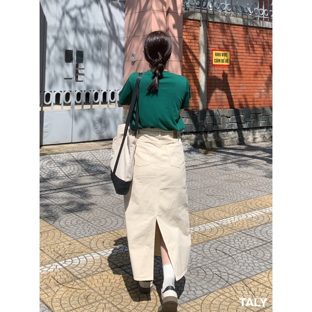 TALY - Chân váy midi form dài Canna