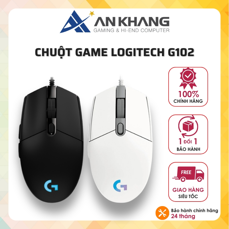 Chuột game có dây Logitech G102 Lightsync Tùy chỉnh RGB 8000 dpi 6 nút bấm Nhẹ Chính hãng Bảo hành 24 Tháng | BigBuy360 - bigbuy360.vn