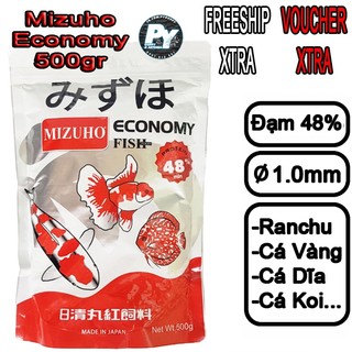 🐠 CÁM MIZUHO ECONOMY FISH 500GR – THỨC ĂN CHO CÁ TIẾT KIỆM - Thức Ăn Tốt Nhất cho cá vàng, ranchu, ruykin, yanbao