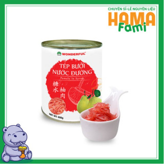 Tép Bưởi Hồng Nước Đường Wonderful Lon 850gr