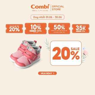 (DUY NHẤT T6 - GIẢM 20%) Giày cao cổ Combi S-Go đế định hình B2001 màu đen Classic / hồng