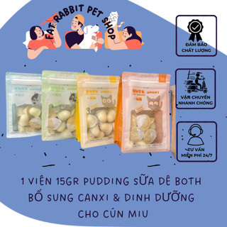 1 viên 15gr - pudding sữa dê both bổ sung canxi & dinh dưỡng cho cún miu 🐶🐱🐶fat rabbit🐱freeship🐱hỏa tốc nội thành