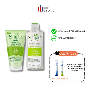 Combo tẩy trang simple và sữa rửa mặt simple