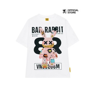 Áo Thun Bad Rabbit White, Áo Phông Nữ Form Rộng Dáng Oversize 100% Cotton
