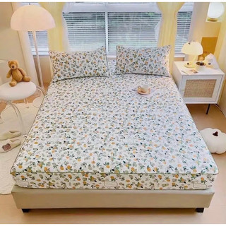 Bộ ga gối poly cotton 1m2 1m6 1m8 Drap giường gồm 1 ga kèm 2 vỏ gối nằm, mẫu dơi ghi