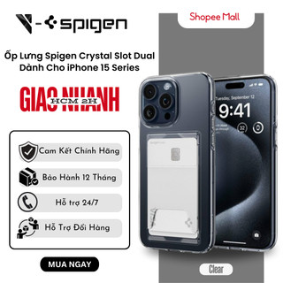  Ốp Lưng Dành Cho Iphone 15 Pro Max Spigen Crystal Slot Dual Thiết Kế Viền Tpu