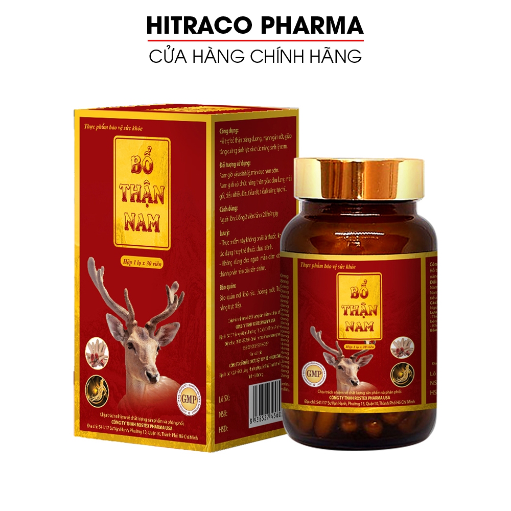 Viên uống tăng cường sinh lý nam bổ thận tráng dương Bổ Thận Nam - Chai 30 viên