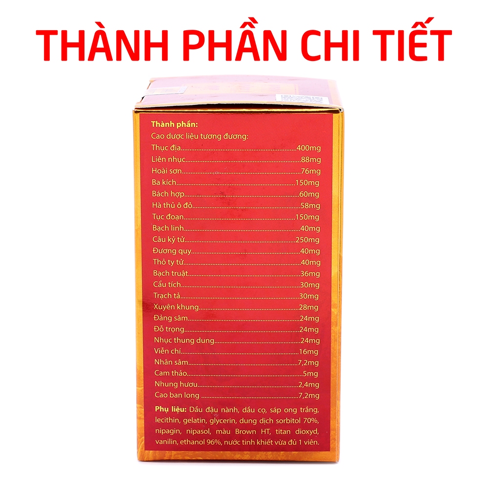 Viên uống tăng cường sinh lý nam bổ thận tráng dương Bổ Thận Nam - Chai 30 viên