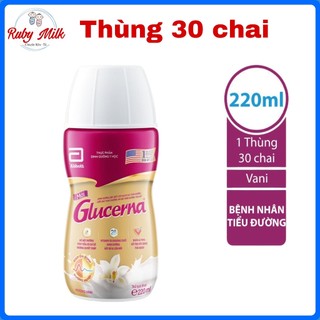 Thùng 30 chai sữa bột pha sẵn Glucerna Vani 220ml