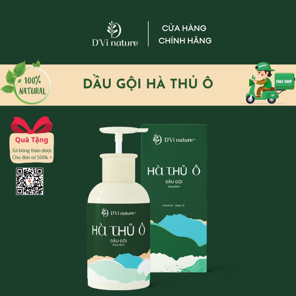 Dầu gội Hà Thủ Ô DVi Nature