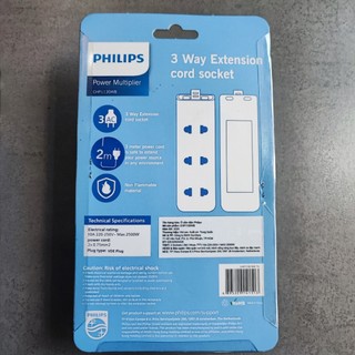 Ổ cắm điện Philips Power Multiplier CHP1130WB ( dây dài 2m, 3 ổ cắm 2 chân)