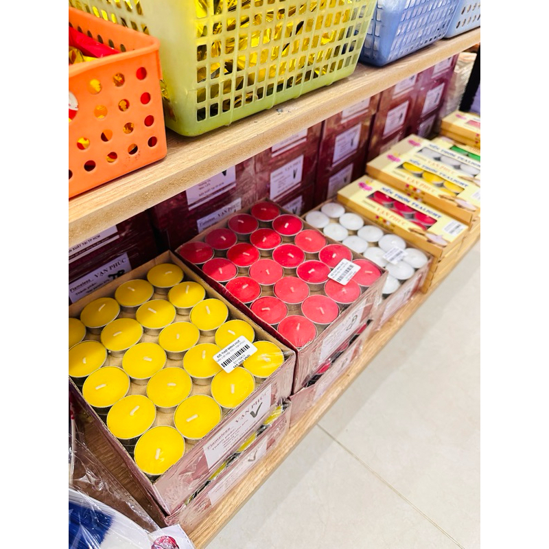 Nến viên hộp 100 viên / Nến cúc hộp 100 viên
