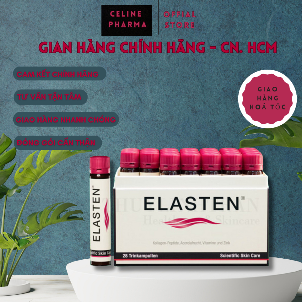 [Hàng CTY] Collagen Elasten [HC] Complex Giúp Da Căng Mịn Chống Lão Hóa Tóc Chắc Khỏe Collagen Số 1 Tại Đức 28 ống x25ml