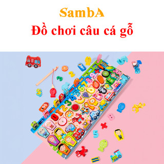 Đồ chơi câu cá gỗ ghép hình và số cho trẻ nhận biết sớm thông minh hơn - Samba