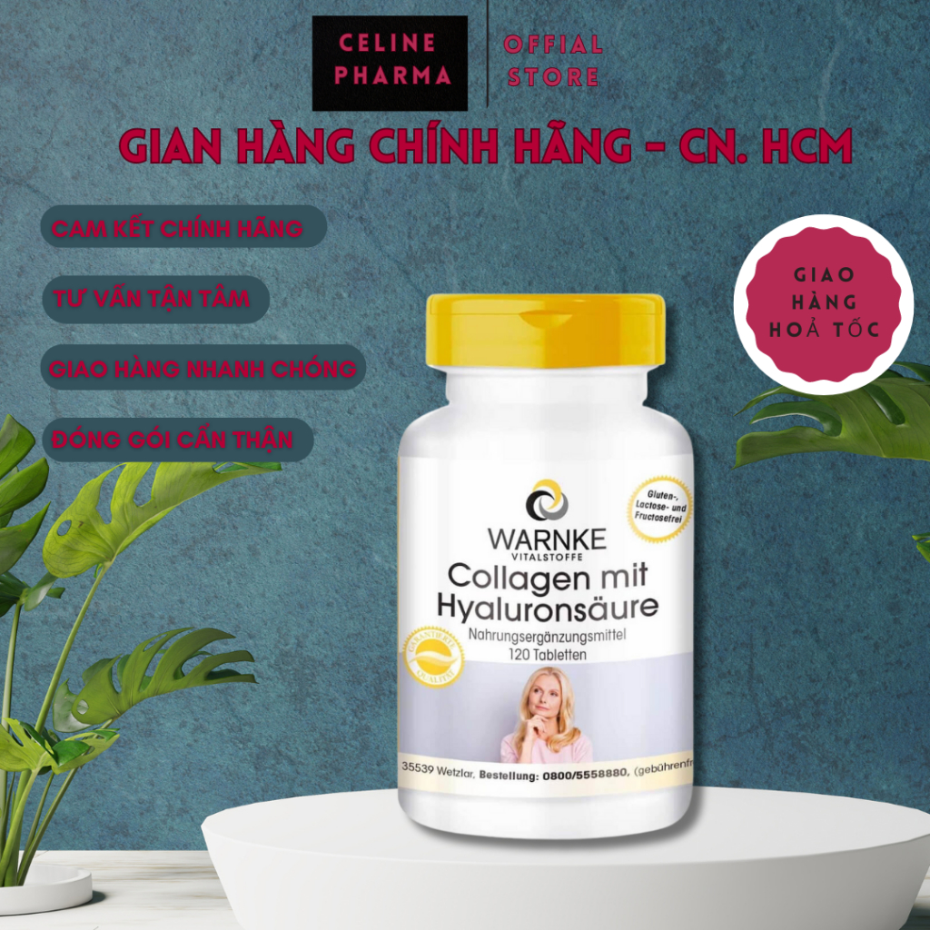 [HCM PHÚ NHUẬN] Viên uống bổ sung Collagen Plus Warnke 120 viên, bao bì mới 2022 Warnke Collagen Mit