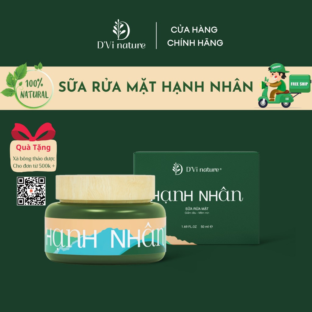 Sữa rửa mặt Hạnh Nhân DVi Nature