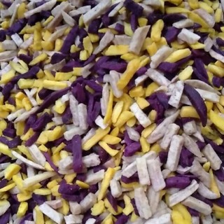 Mix Khoai lang sấy giòn vàng, khoai tím, khoai môn hàng vụn 500gr