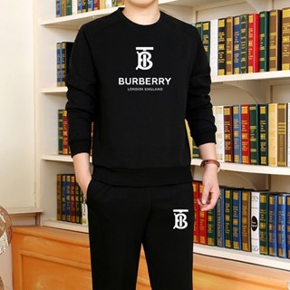 Bộ quần áo nam thu đông burberry cổ tròn dài tay cao cấp Gunta.vn-Đồ bộ thể thao nam đủ size 45-90kg