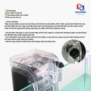 Lọc thác bể cá, máy lọc thác cho hồ cá mini