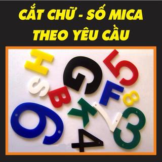 Chữ số mica dán tường cắt theo yêu cầu