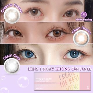 Kính áp tròng 1 ngày hàn quốc cao cấp cocoview contact lens 1 day 0 độ bán lẻ