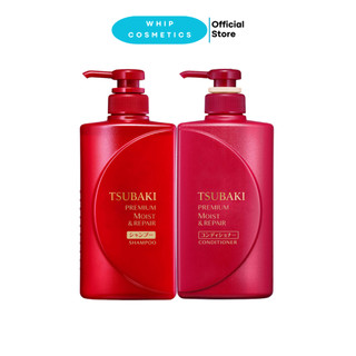 Combo Gội Xả Dầu Gội Tsubaki Đỏ Dưỡng tóc bóng mượt Premium Moist Tsubaki
