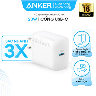 Củ sạc nhanh anker 20w - 1 cổng usb-c - a2347