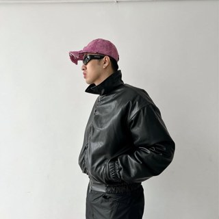 Áo khoác da 2 mặt form bomber boxy THE GIANT - 2 FACES BOXY LEATHER JACKET