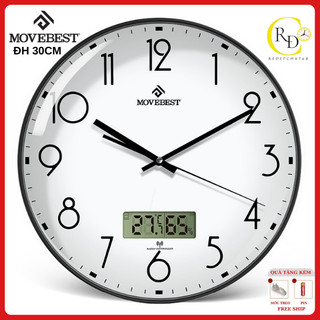 [HÀNG CHÍNH HÃNG] Đồng hồ treo tường nhiệt kế và ẩm kế MOVEBEST - BẢO HÀNH 12 THÁNG