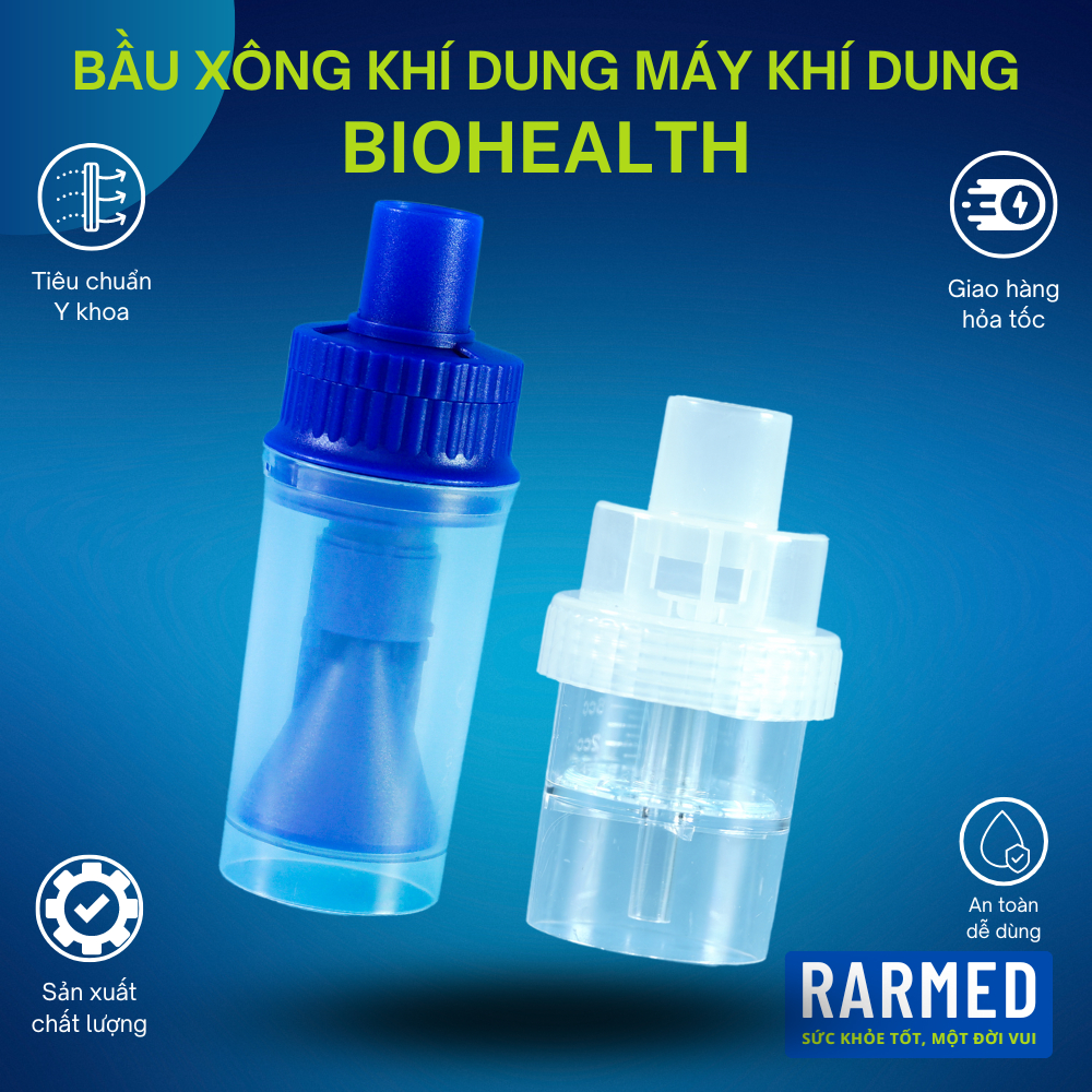 Bầu xông khí dung máy xông khí dung Biohealth cốc khí dung mọi máy
