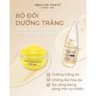 Serum 3 in 1 hoặc kem dưỡng trắng nice day princess white