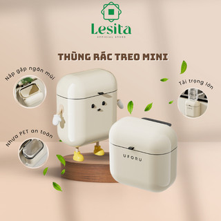 Thùng rác treo tường lesita nhà bếp cao cấp có nắp đậy thông minh