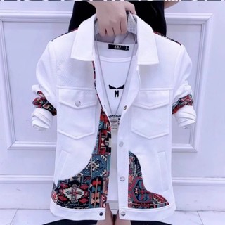 Áo khoác nam phong cách thời trang phối họa tiết cá tính năng động trẻ trung H85