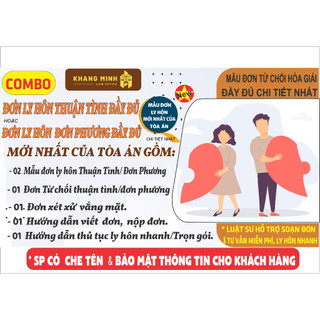 Combo đơn ly hôn thuận tình đầy đủ/ đơn ly hôn đơn phương đầy đủ
