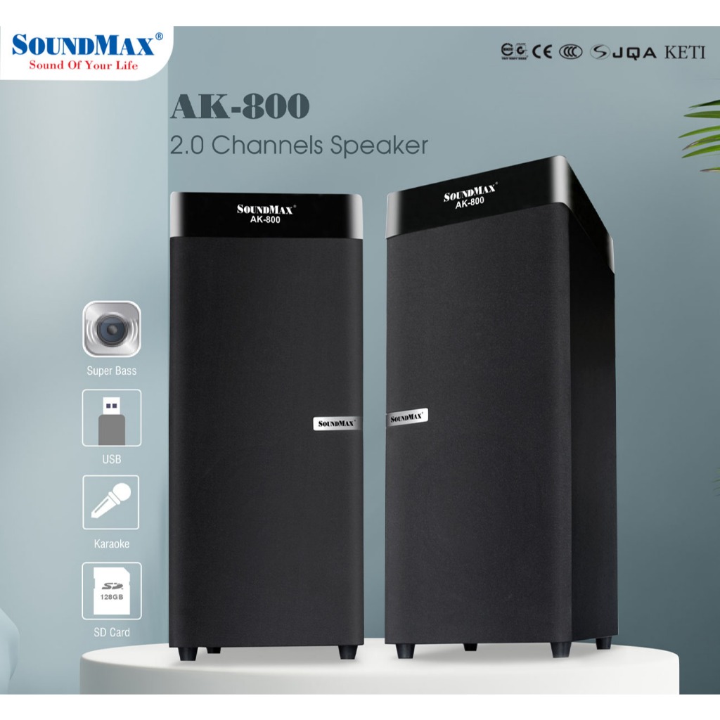 Loa Soundmax AK800 2.0 Bluetooth - Hàng chính hãng