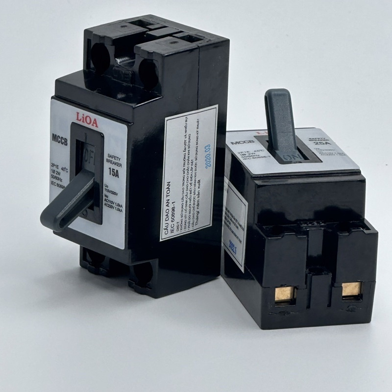 Aptomat Lioa 20A - 30A kèm vỏ, CB aptomat MCCB attomat cầu dao