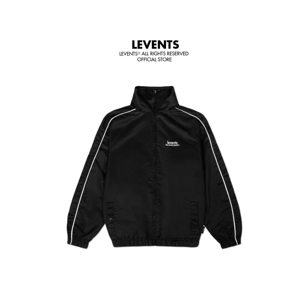 Áo khoác Levents Line Jacket/ Black Chất Dù Unisex Oversized