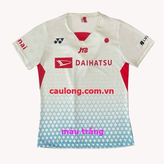 Áo Cầu Lông Nam Nữ Cổ Tròn Yonex 6523 Màu Trắng Đội Tuyển Nhật
