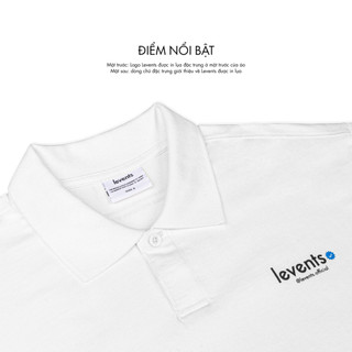 Áo Polo Levents Mini Popular/ White 100% Cotton Unisex Oversized